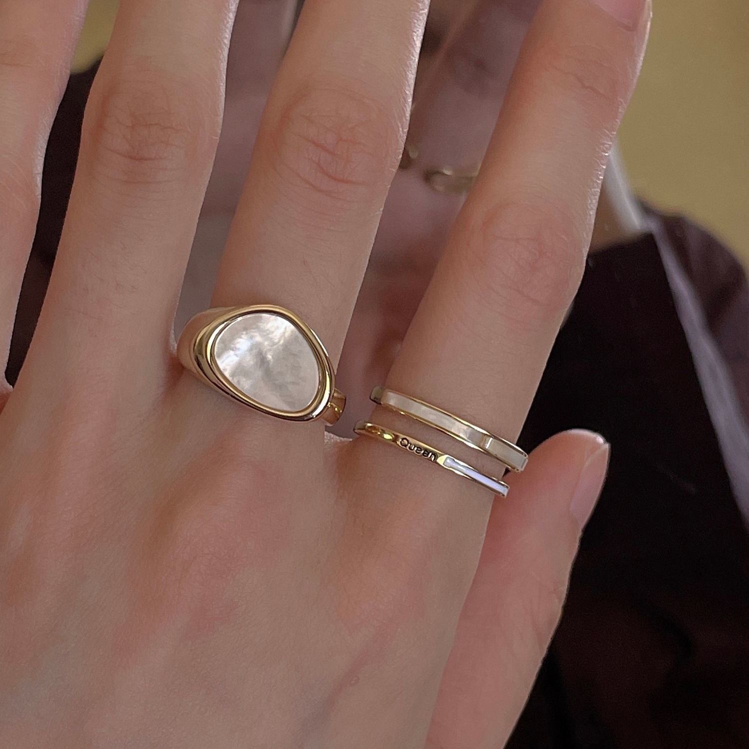 Emerald Design Sense Ring naiste tipptasemel Sense moodne seksikülm stiil niši avamisega sõrmesõrmus_voghion.com