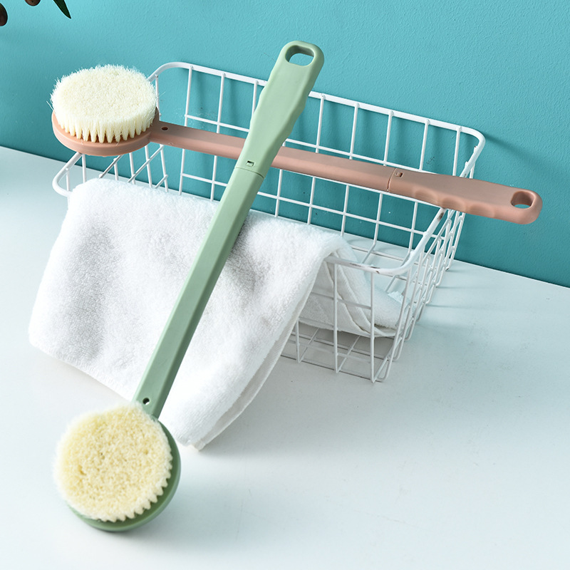 Bathroom massage long handle bath brush soft hair bath brush exfoliating rub back brush bath brush wholesale