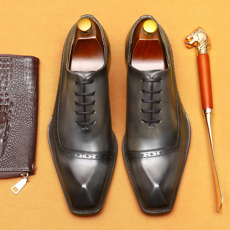[vip for] cross-border e-commerce foreign trade leather shoes men's leather British brogue carved business dress shoes