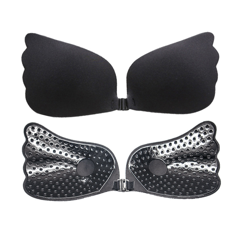 Invisible Bra Feather Wing Hand-shaped Low-cut Sexy Bra Thick Cup Chest Sticker Angel Wing Breathable Chest Sticker for Women