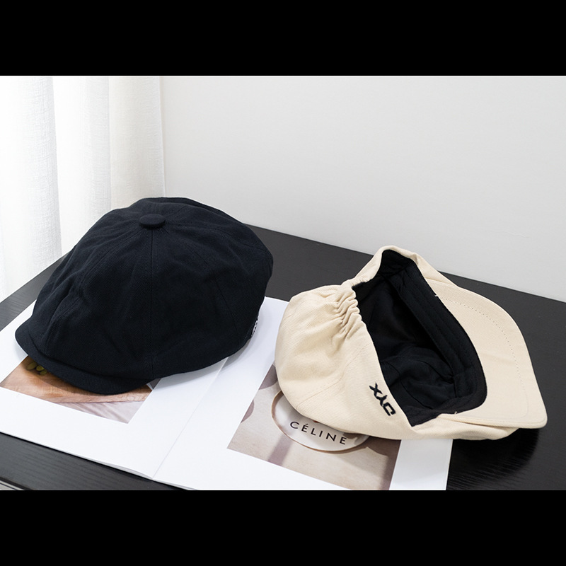 Japanese Style Retro Progressive Hat Positive and Reverse Wearable Cap Men's Khaky Newsboy Hat Fashionistas Beret Women's Painters Hat