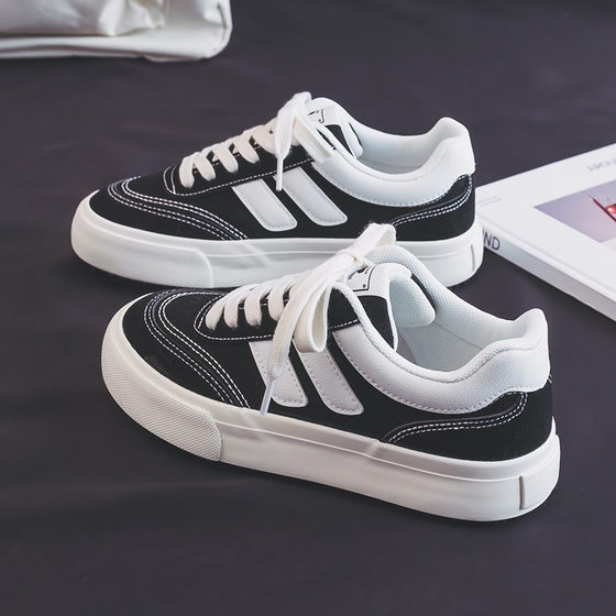 ins Trendy Korean Canvas Shoes Women's 2023 Spring New Student Running Casual Shoes Skate Shoes Internet Popular Street Photograph H988
