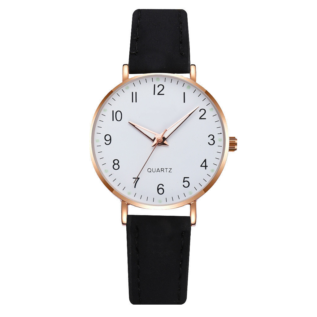 Digital Luminous Pointer Quartz Watch Set Women's All-match Fashion Belt Female Student Watch_voghion.com