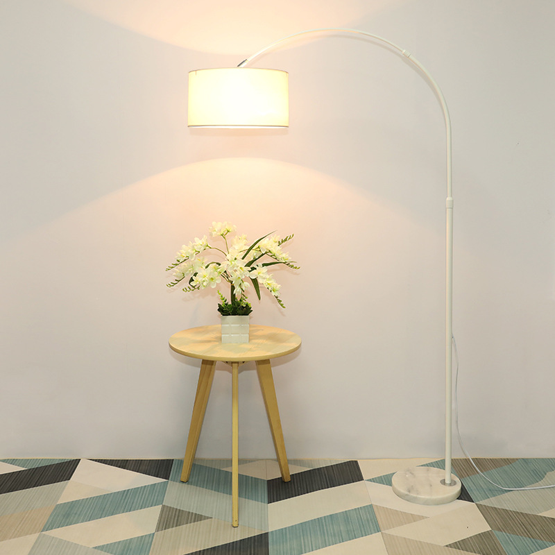 Fishing lamp Nordic floor lamp bedroom creative simple modern remote control LED living room study vertical floor lamp