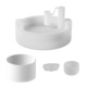 Four-piece set (dust cup cover + overflow plug + leak plug + non-slip cup cover)