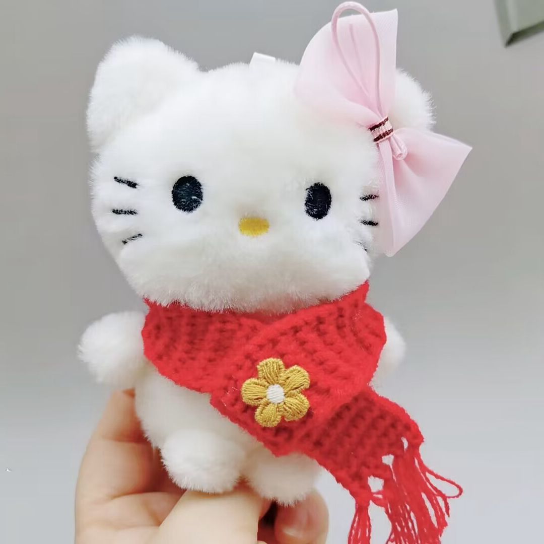 Mini doll knitted small scarf adjustable size 20cm doll Christmas decoration accessories