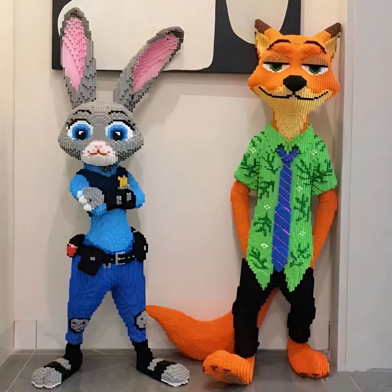 Super Large Crazy Animal City Nick Judy Building Blocks Adult High Difficulty Educational Assembling Toy Ornaments for Boys and Girls