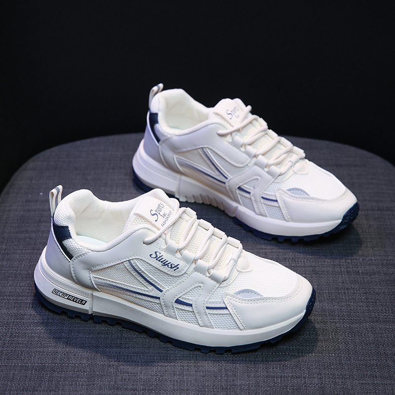 2024 New thick-soled comfortable all-match breathable women's sports casual single-layer shoes women's net red retro argan daddy shoes women
