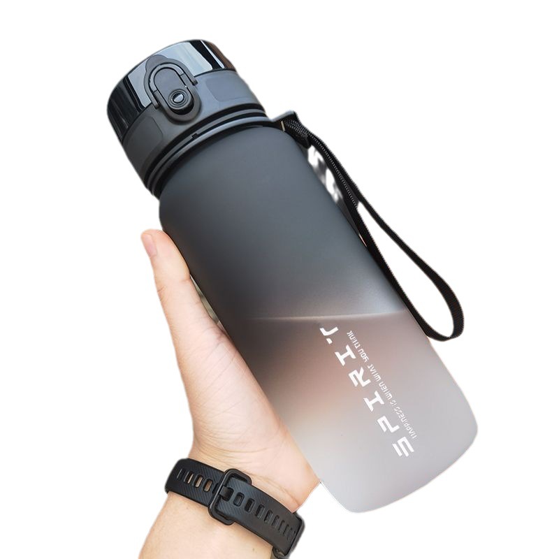 2023 New Fitness Sports Student Water Cup Men's Large Capacity Women's Internet Popular High Color Value Summer Plastic Portable Pot
