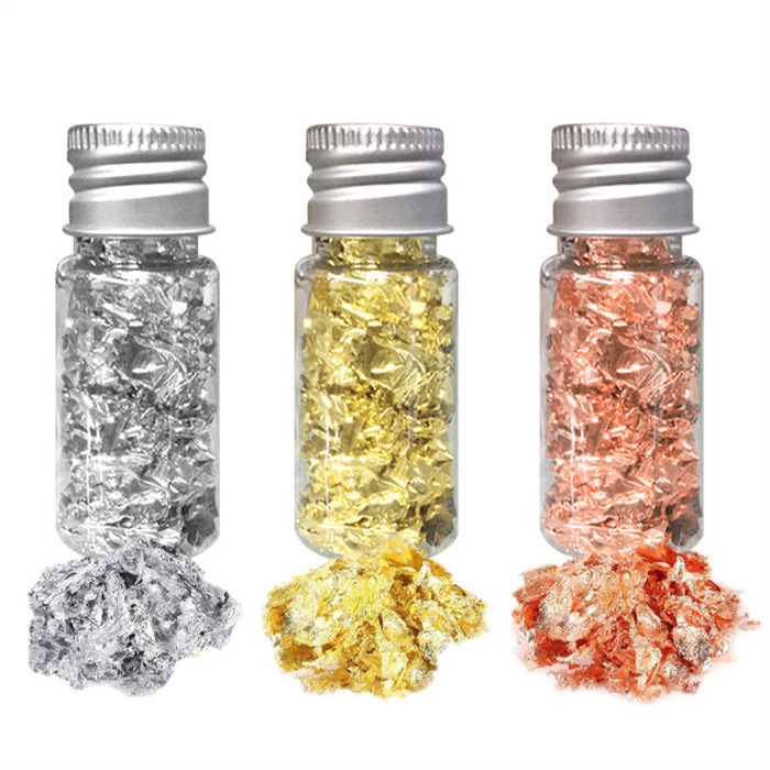 Bottled Gold Foil Paper New Multifunctional Decorative Gold Foil Paper Home Decoration Nail Art Broken Gold Foil