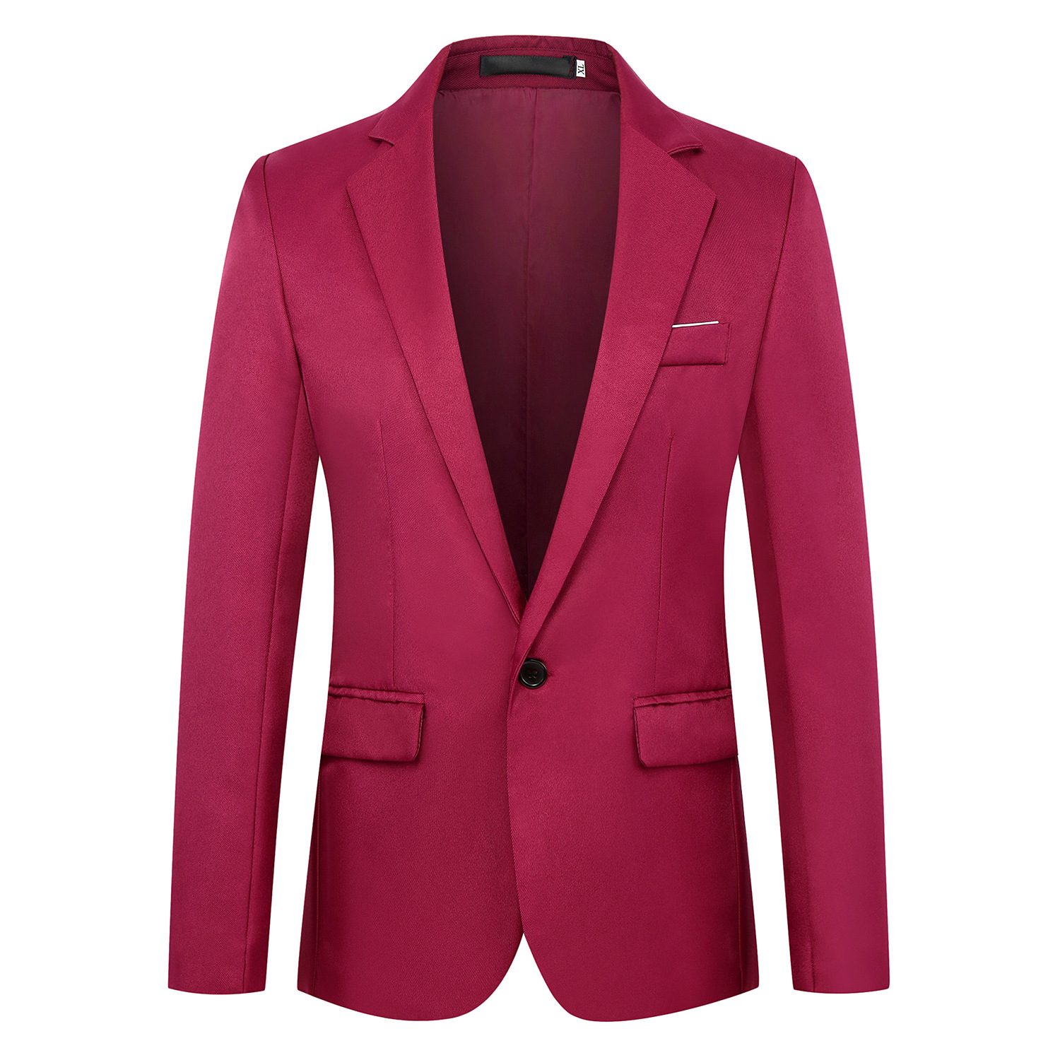 Foreign trade business formal wear fashion men's Korean fashion casual slim button small suit four seasons wear pure X11
