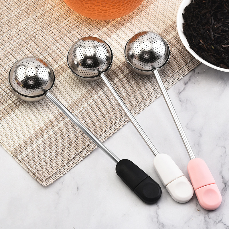 Factory wholesale 304 stainless steel tea strainer creative rotating spherical tea strainer tea filter tea set accessories
