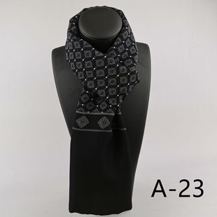 New Men's Double-layer Washed Velvet British Business Scarf Simple Fashion Suit Scarf Casual Warm Long Scarf