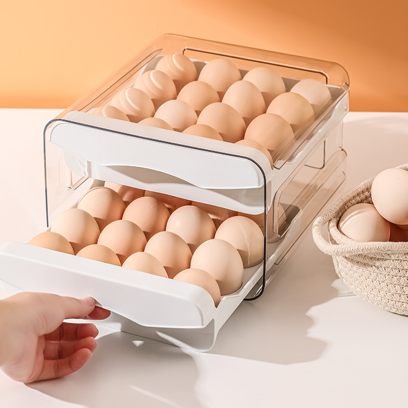 Egg storage box refrigerator storage box PET32 grid home drawer food grade kitchen egg fresh-keeping box