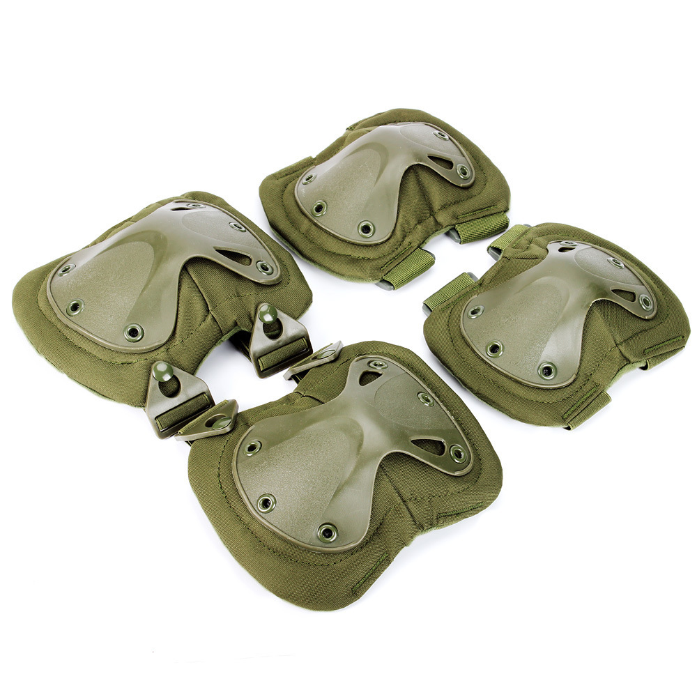 Outdoor Training cs military fans knee pads elbow pads four-piece tactical combination protective gear Transformers camouflage tactical knee pads