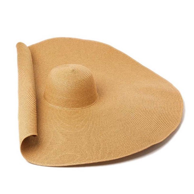 Oversized Along the Beach Straw Hat Sunshade Hat Sunscreen Hat Wide Brim Sun Hat Beach Sunscreen Hat