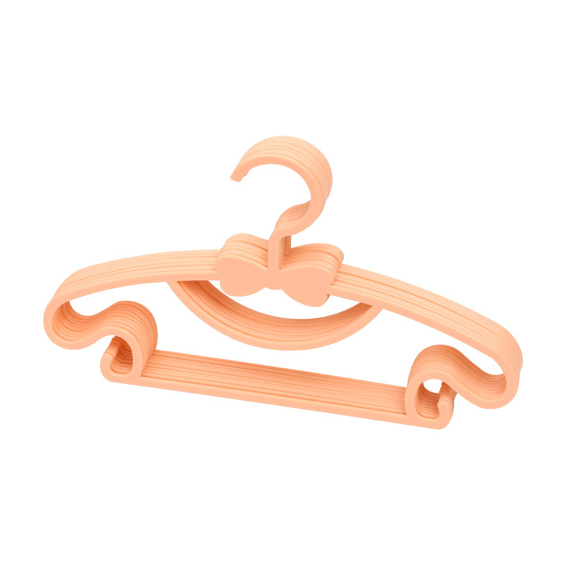 Children's clothes hanger plastic children's clothes hanger household baby clothes hanger thickened drying clothes hanger infant bow clothes hanger
