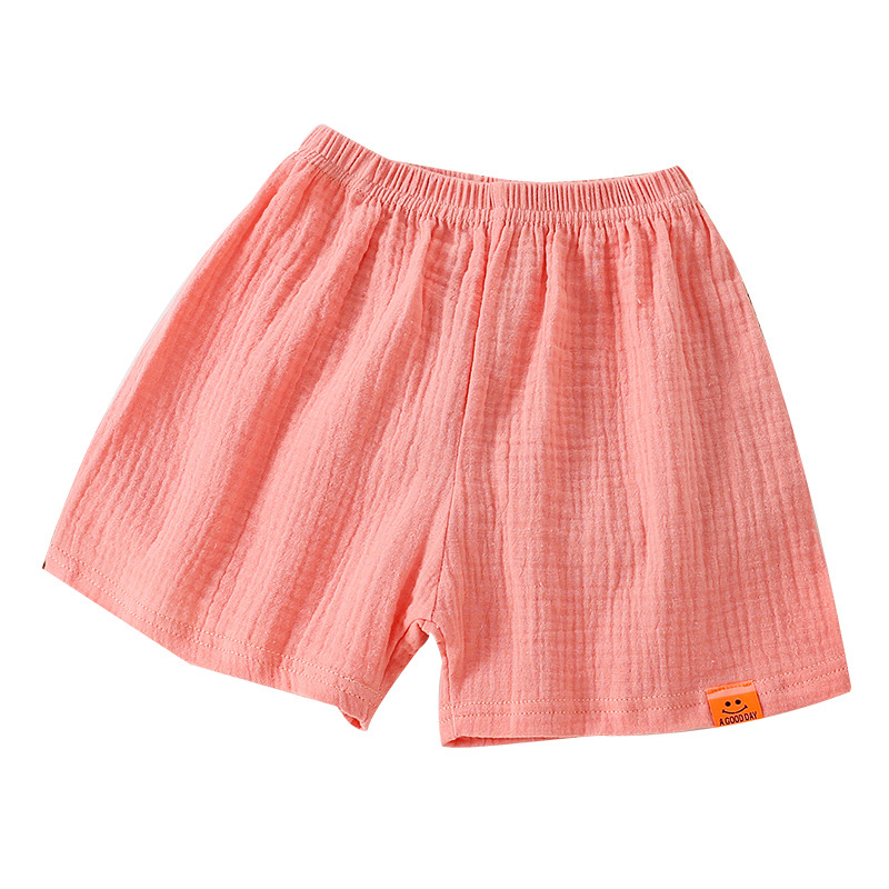 23 Summer New Children's Shorts Small and Medium-sized Children's Candy-colored Cotton Yarn Casual Sports Shorts Breathable Five-point Beach Pants