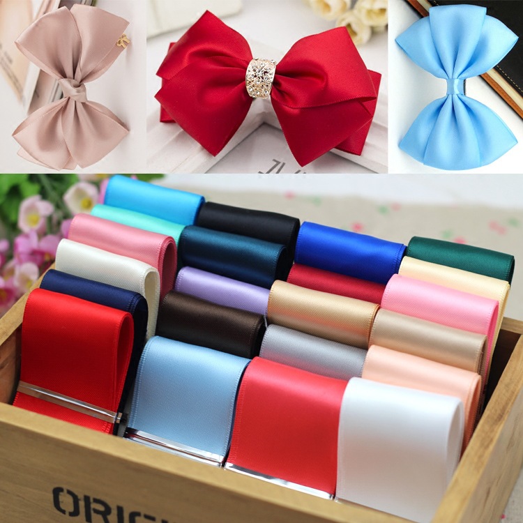 Jewelry accessories 38mm double-sided ribbon polyester ribbon DIY handmade bow hair accessories hairpin material
