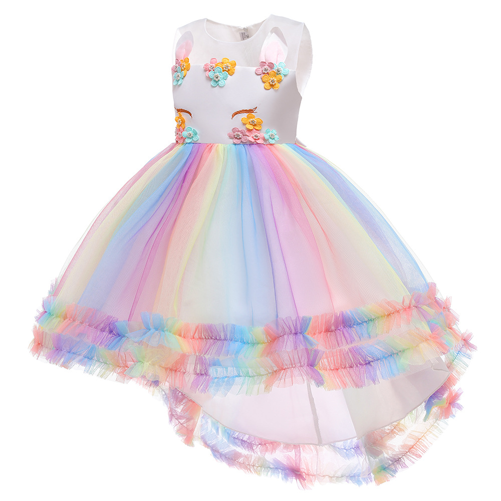 Foreign Trade Amazon New Unicorn Children's Dress Girl Princess Dress Children's Dress Princess Dress