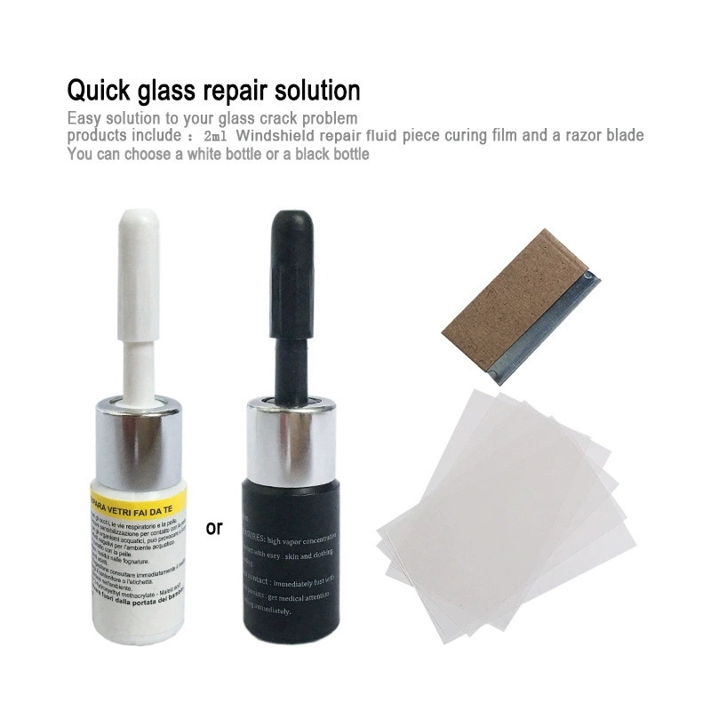 Amazon car windshield repair tool car glass crack repair liquid three-piece set