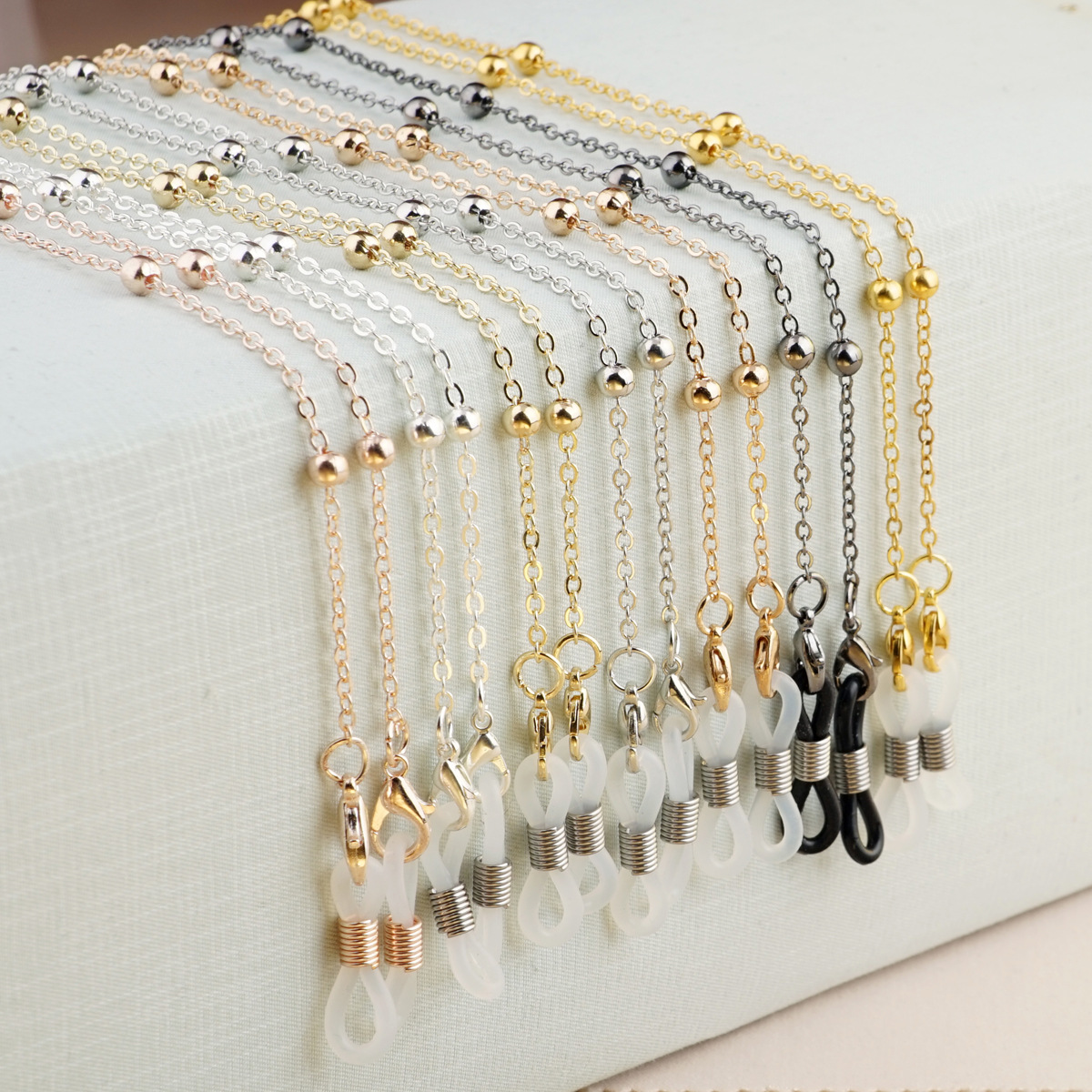 Glasses Chain Metal Bead Glasses Chain Sunglasses Sunglasses Sunglasses Hanging Chain Glasses Rope Color Retain Plating