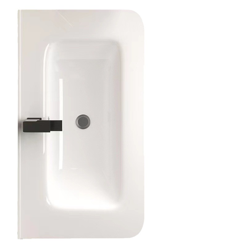 Carbon Fiber Rounded Bathroom Cabinet Combination Bathroom Facial Wash Basin Cabinet Integrated Ceramic Wash Sink Sink Simple