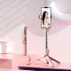 Z14 Pink [Lengthened 1.4 m Selfie Stick + Charging Multifunctional Shake Bluetooth + Keel Base]]