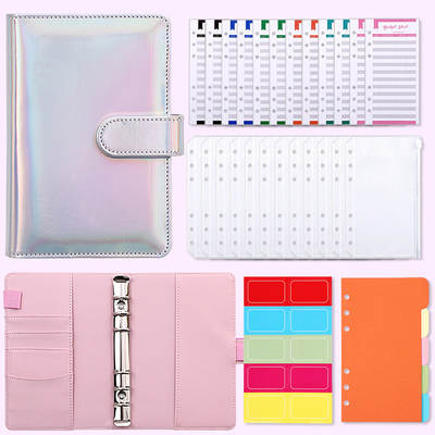 Factory Direct macaron a6PU loose-leaf accounting notebook creative cash budget financial planner account book