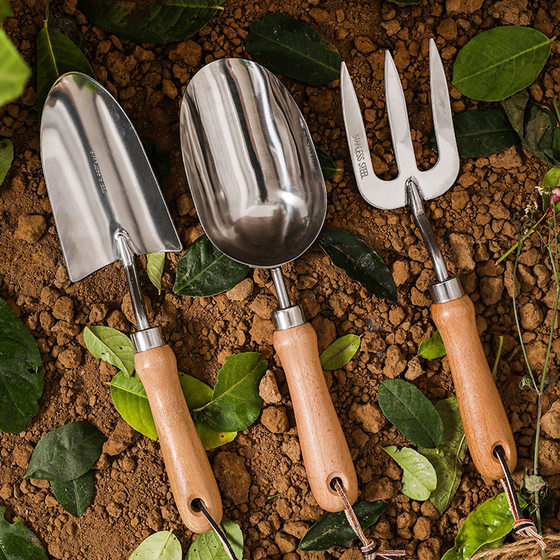 Gardening Tools suit Cross-border Explosions Stainless Steel Small Shovel Garden Supplies Amazon Gardening Tools Three-piece Set