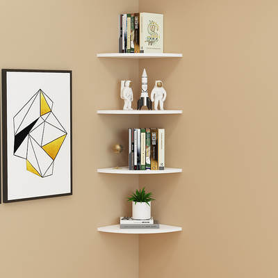 white wall shelves