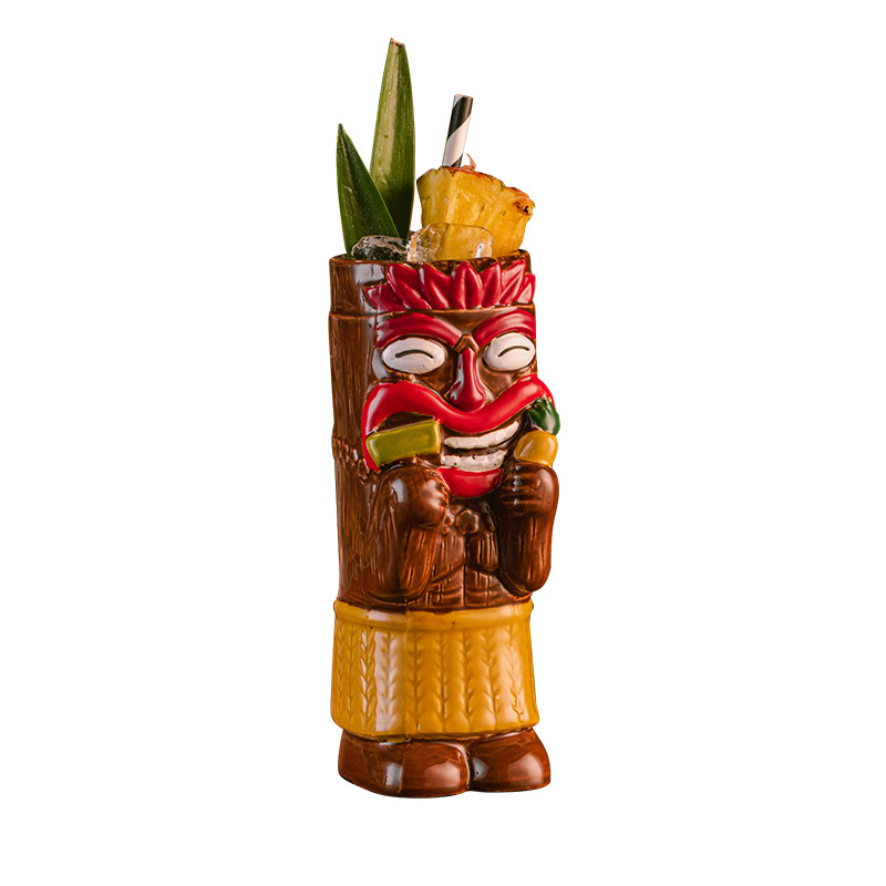 Hawaiian tiki mug creative cocktail Cup ceramic cup bar wine glass Special Cup decoration