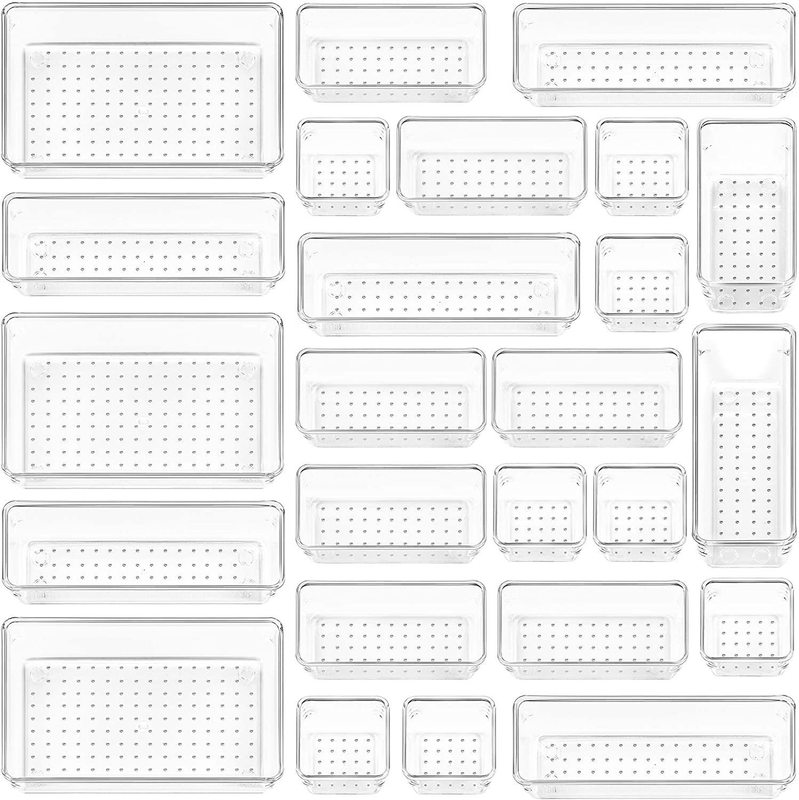 透明引き出し収納ボックスセット化粧品オーガナイザー多機能雑貨仕分けボックスドレッシングテーブル用|undefined