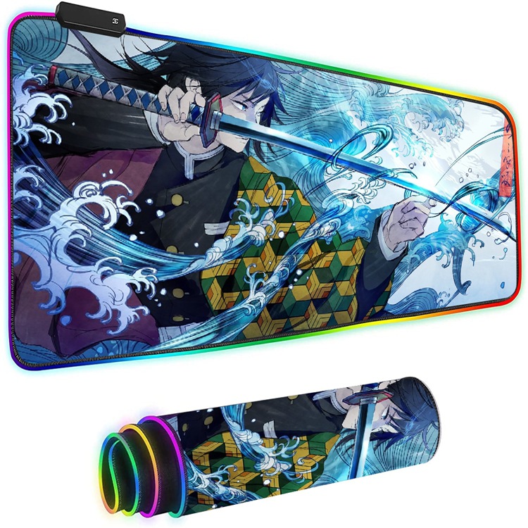 Cross-border e-sports animation pattern game magic color luminous mouse pad rgb mouse pad game oversized extended table pad