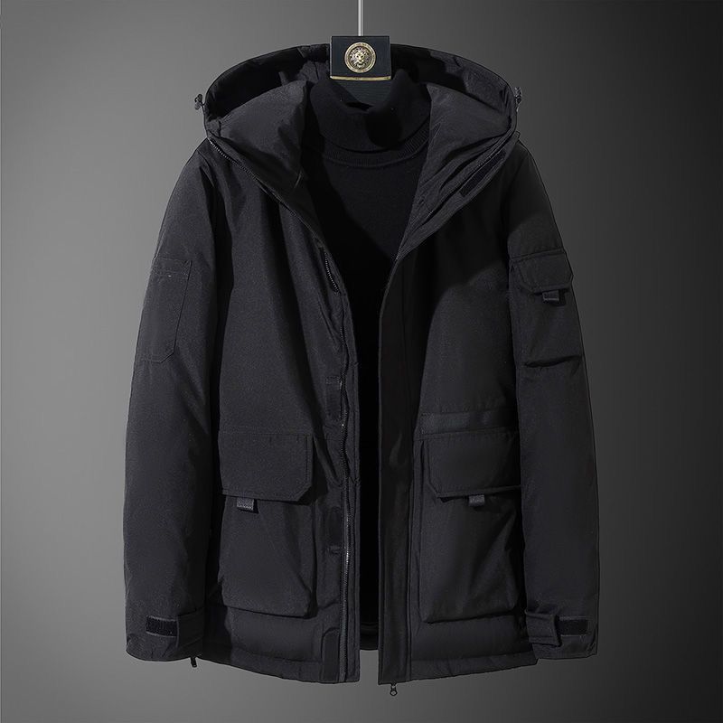 Winter new youth down jacket men's short plus white thick duck down warm casual men's jacket Korean style jacket