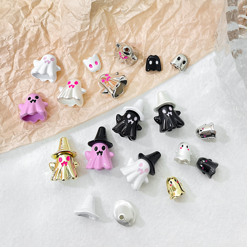 Halloween ghost a floating beads funny spacer beads DIY jewelry bracelet necklace mobile phone chain beaded accessories material