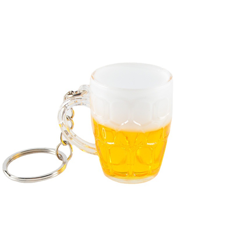 Night Market Explosions Beer Cup Keychain Beer Pendant Creative Yiwu Commodity Stall Beer Festival Gift