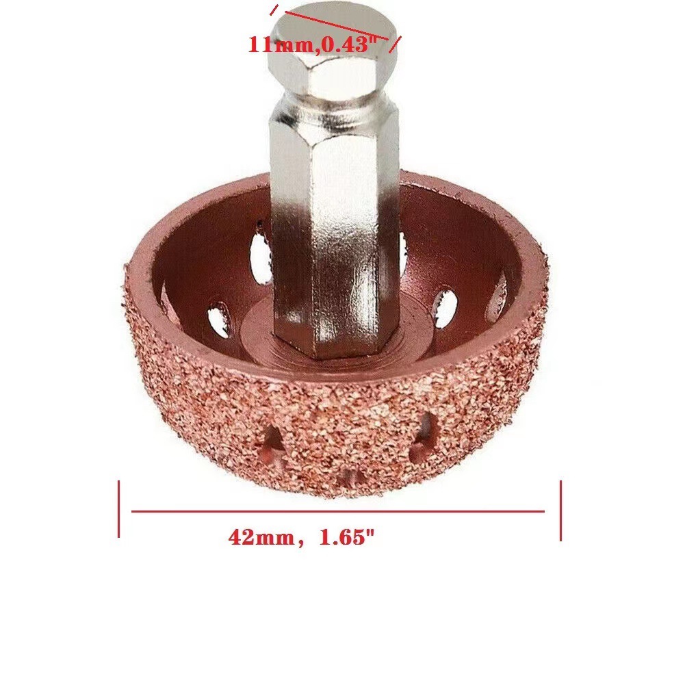 Cross-border tire repair tool set Bowl type grinding head tire repair pressure wheel roller 42mm grinding head plastic roller repair bag