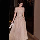 French Style Wedding Dress 2023 New Style Bridal Elegant Square Neck Super Fairy Fine Gauze Slim-fit Slimming Banquet Evening Dress