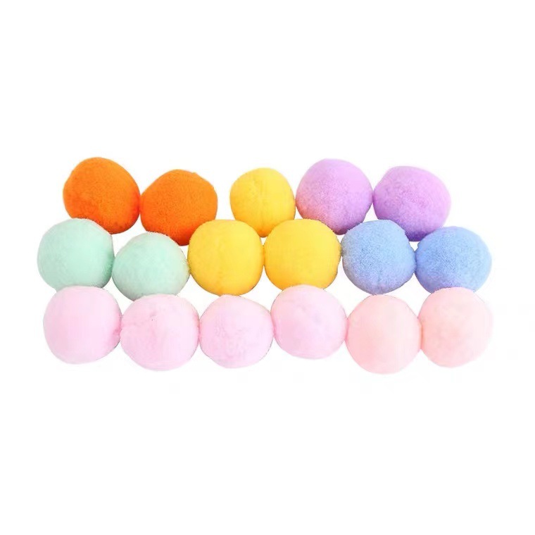 Cat toy cat mute plush ball kitten self-Hi boredom relief artifact color scratch-resistant bite-resistant fur ball diy toy