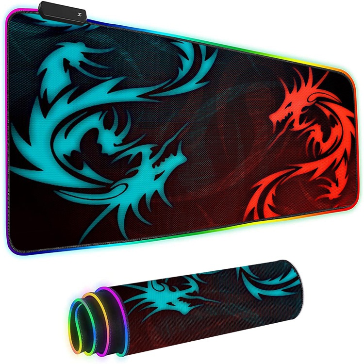 Cross-border e-sports animation pattern game magic color luminous mouse pad rgb mouse pad game oversized extended table pad