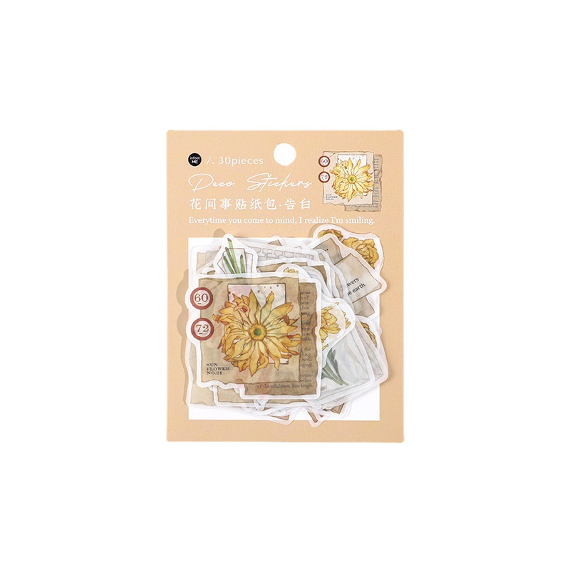 Flower affair series Infeel.Me sticker pack creative plant hand account DIY decorative stickers 30 into 4