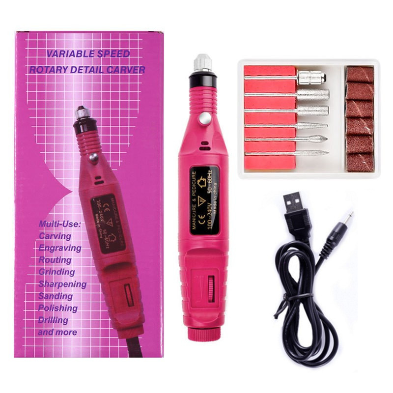 Mini nail sander suit special portable nail remover nail grinder electric nail pen full set of tools