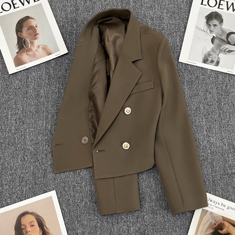 Short Women's Small Suit Jacket Women's Autumn 2024 New Style Small Elegant Casual All-match Small Suit Jacket