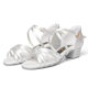 White Professional Latin Dance Shoes Children's Girls' Soft Bottom Dance Practice Shoes Girls Examination Low Heel Children's Dance Shoes