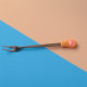 Fork 15cm orange palm powder meat pad fork