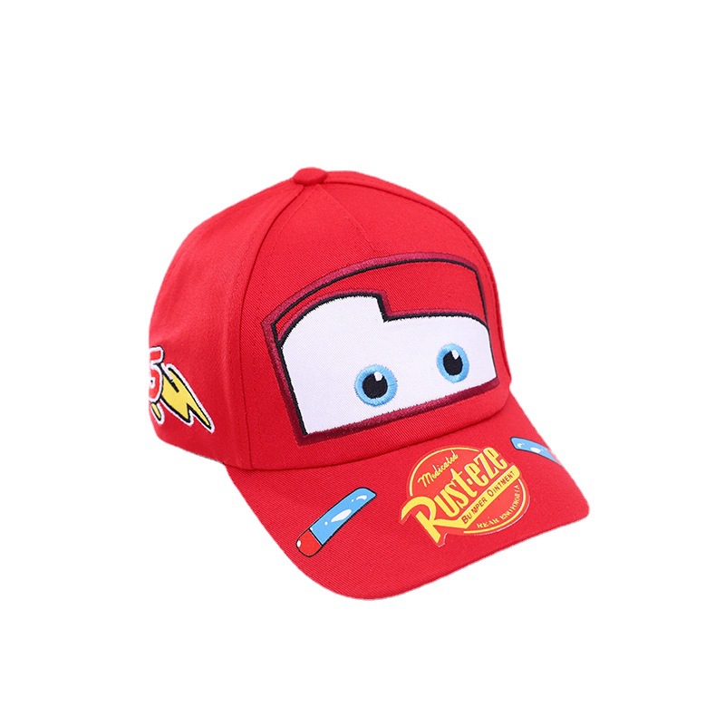 Korean Style Children's Hat Spring and Autumn New Lightning McQueen Boys' Cap Cartoon Car Story Baseball Cap