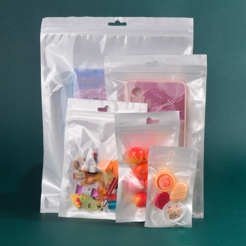 Pearl bag translucent Yin and Yang self-sealing bag plastic sealing bag wholesale mobile phone packaging bag sealed bone bag packaging