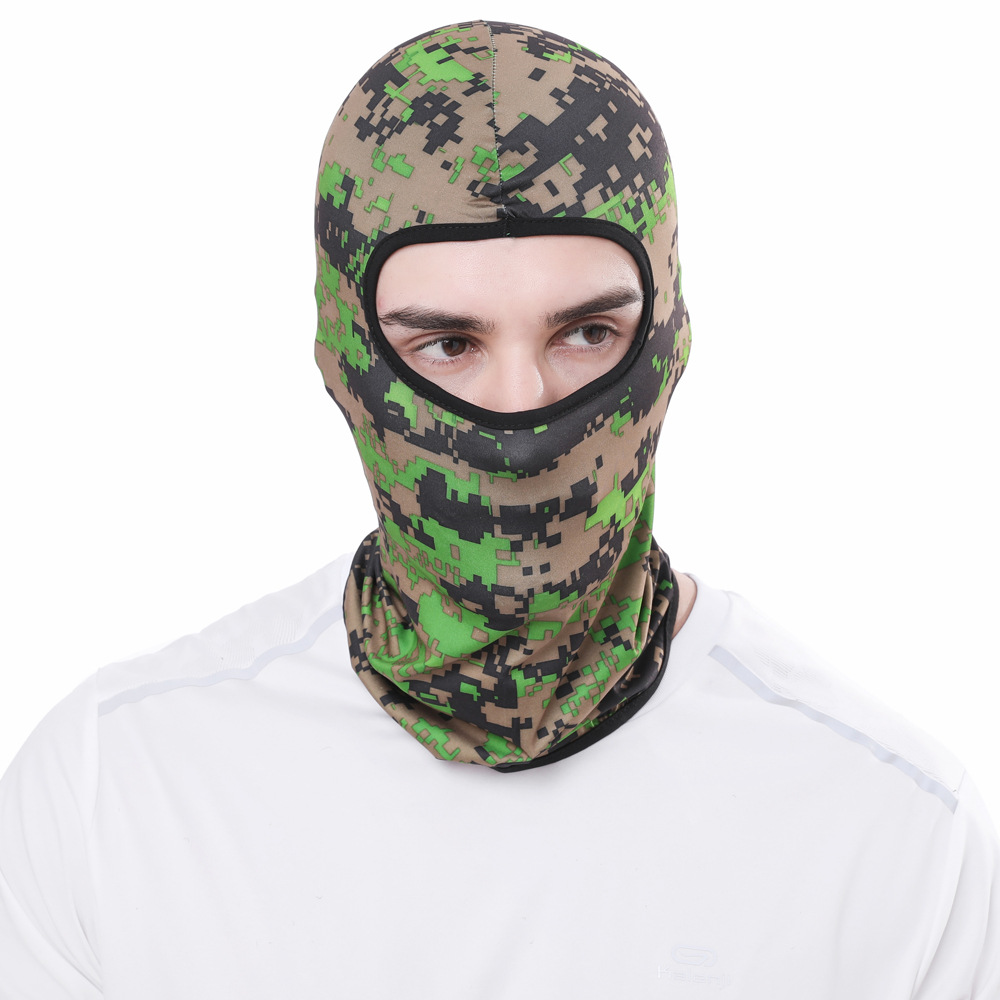 Amazon Sunscreen Ice Silk Headgear Outdoor Riding Motorcycle Mask Dustproof Breathable Camouflage Headgear Hat Face Gini