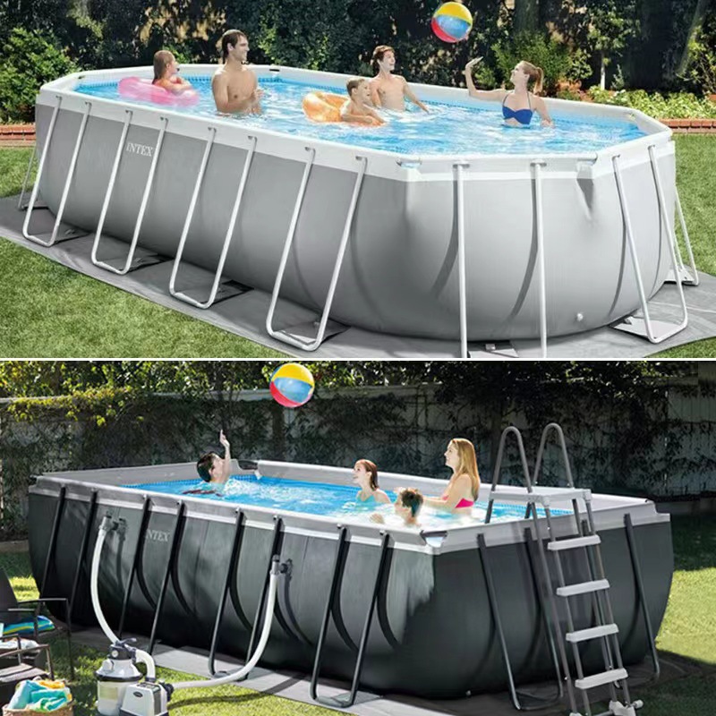 INTEX swimming pool children square bracket swimming pool family large courtyard round inflatable pool wholesale cross border